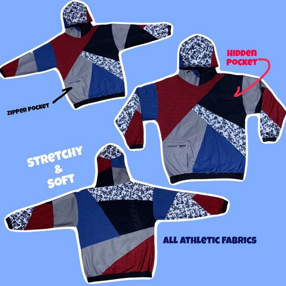 1/1 Stretchy Athletic Hoodie. Super soft. Digital Camo, custom clothing hoodie - Picture 2 of 10